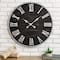 Glitzhome® 27.5" Oversized Farmhouse Wooden & Galvanized Wall Clock